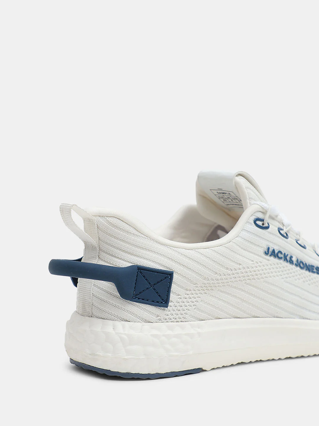 White Knit Lace-Up Sneakers - Image 8