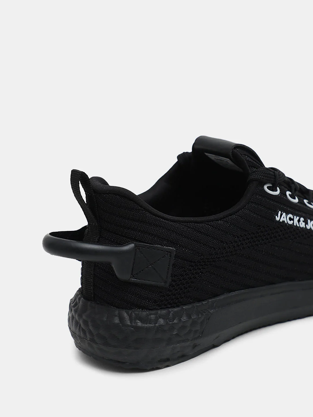 Black Knit Lace-Up Sneakers - Image 8