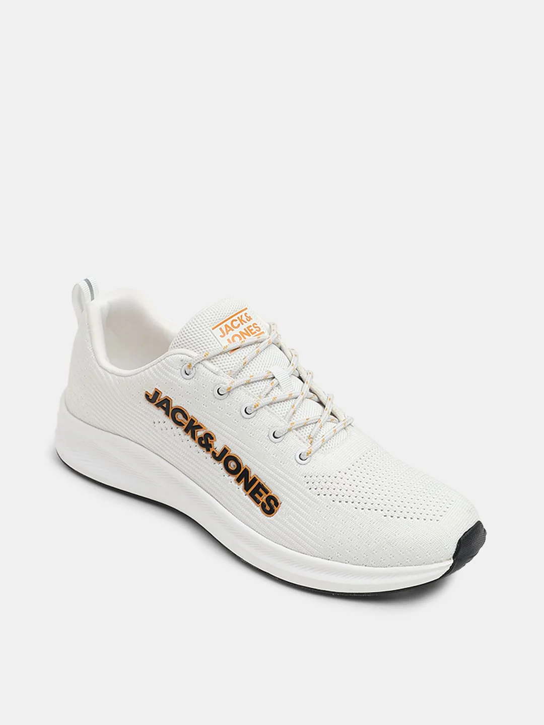 White Mesh Lace-Up Sneakers - Image 4
