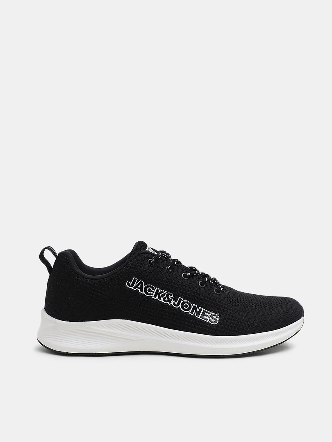 Black Mesh Lace-Up Sneakers - Image 2