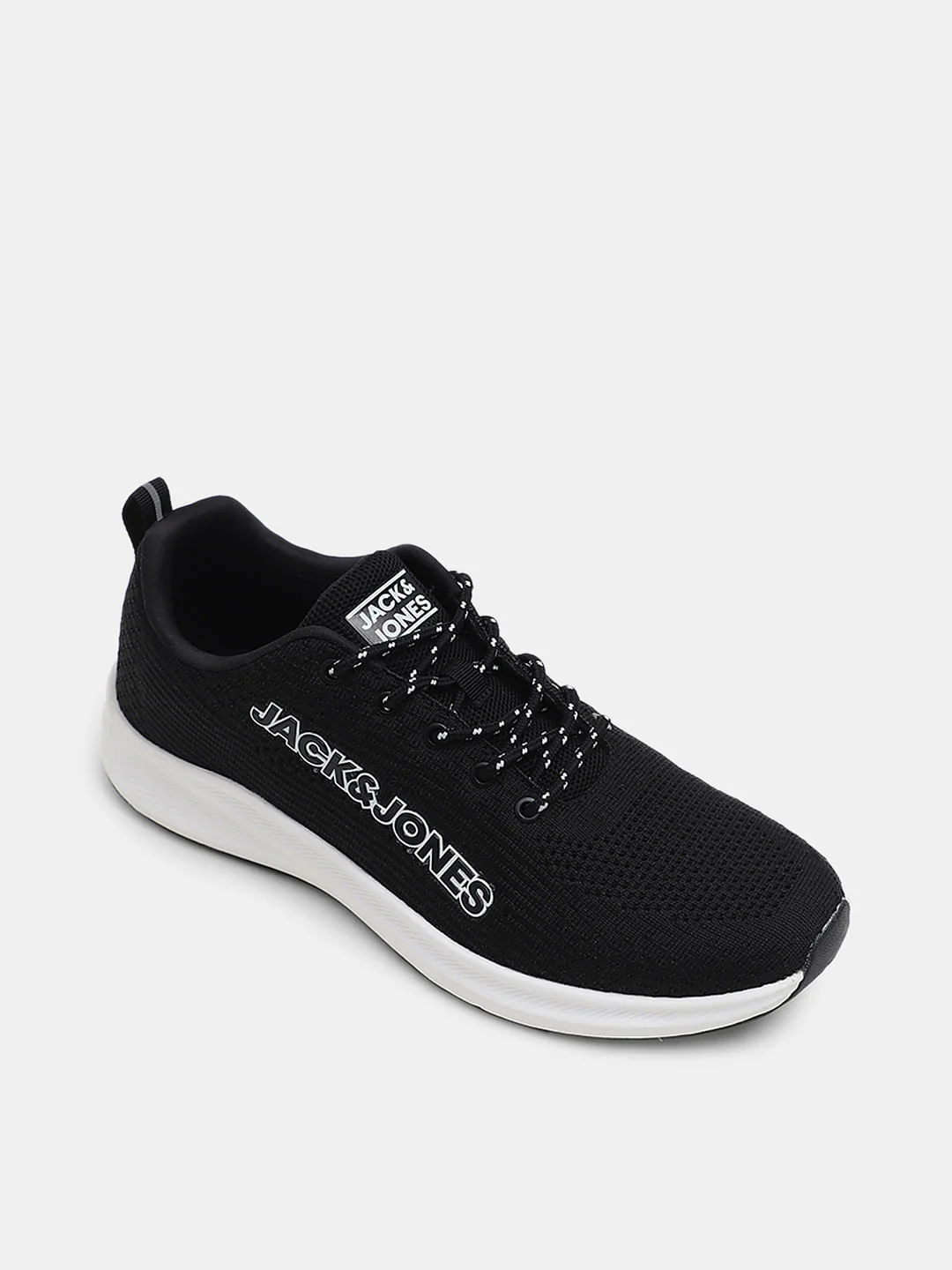 Black Mesh Lace-Up Sneakers - Image 4