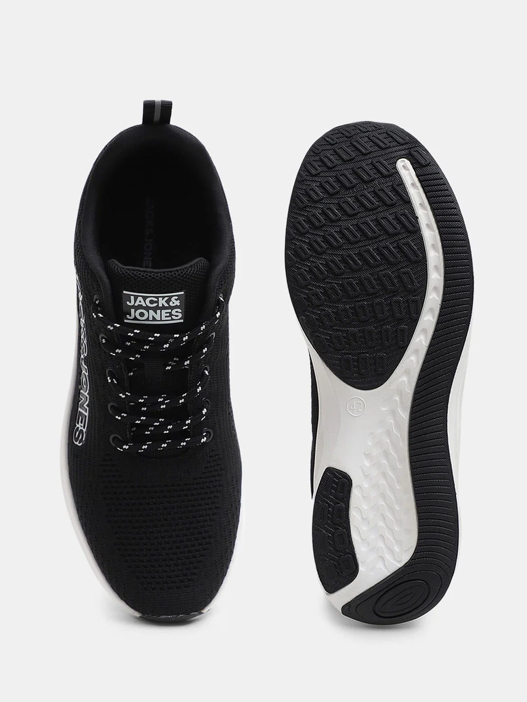 Black Mesh Lace-Up Sneakers - Image 5