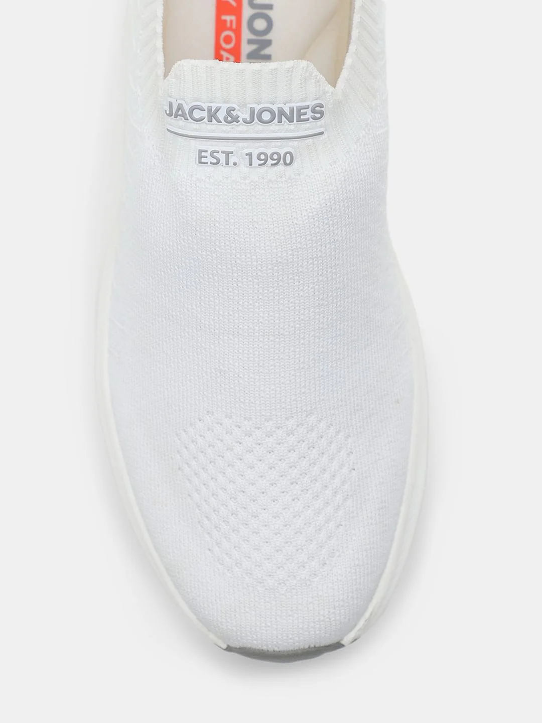 White Knitted Slip On Sneakers - Image 7