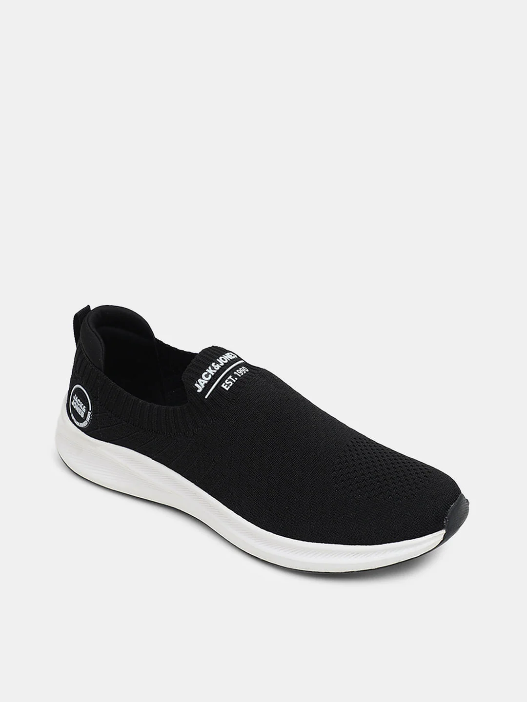 Black Knit Slip-On Sneakers - Image 4