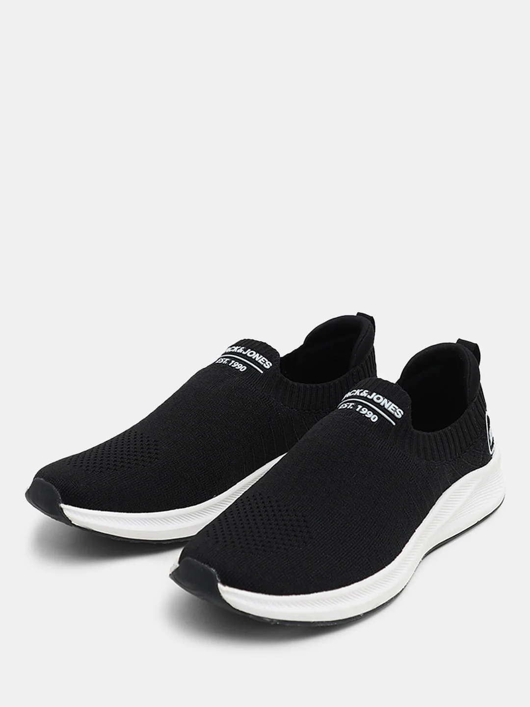Black Knit Slip-On Sneakers - Image 6