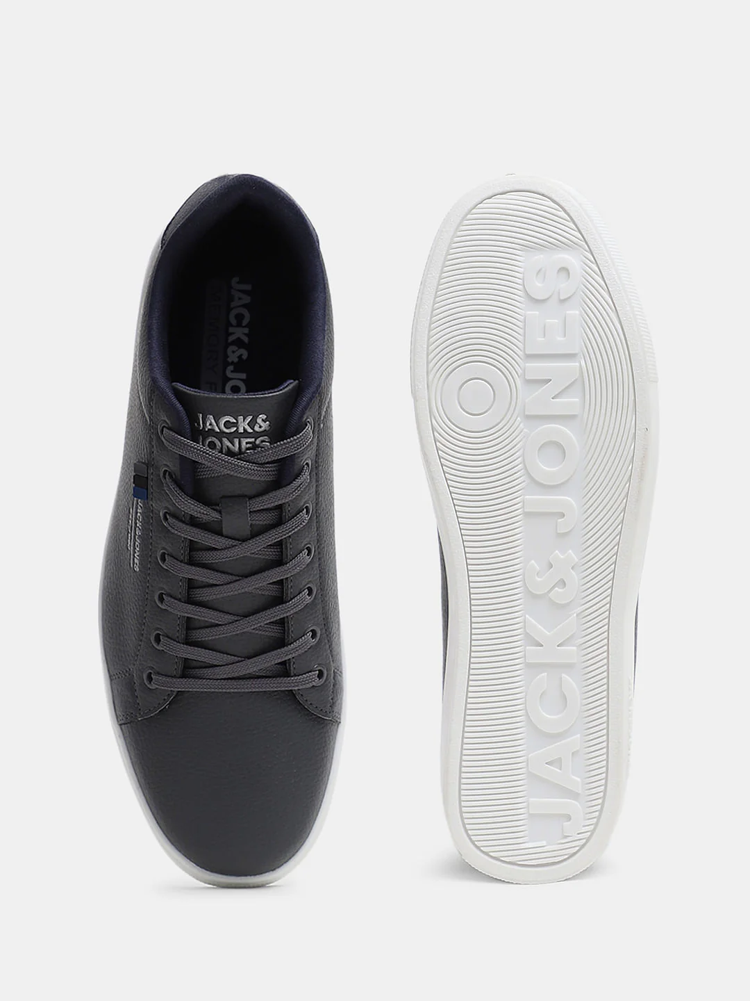 Grey Premium Lace Up Sneakers - Image 5