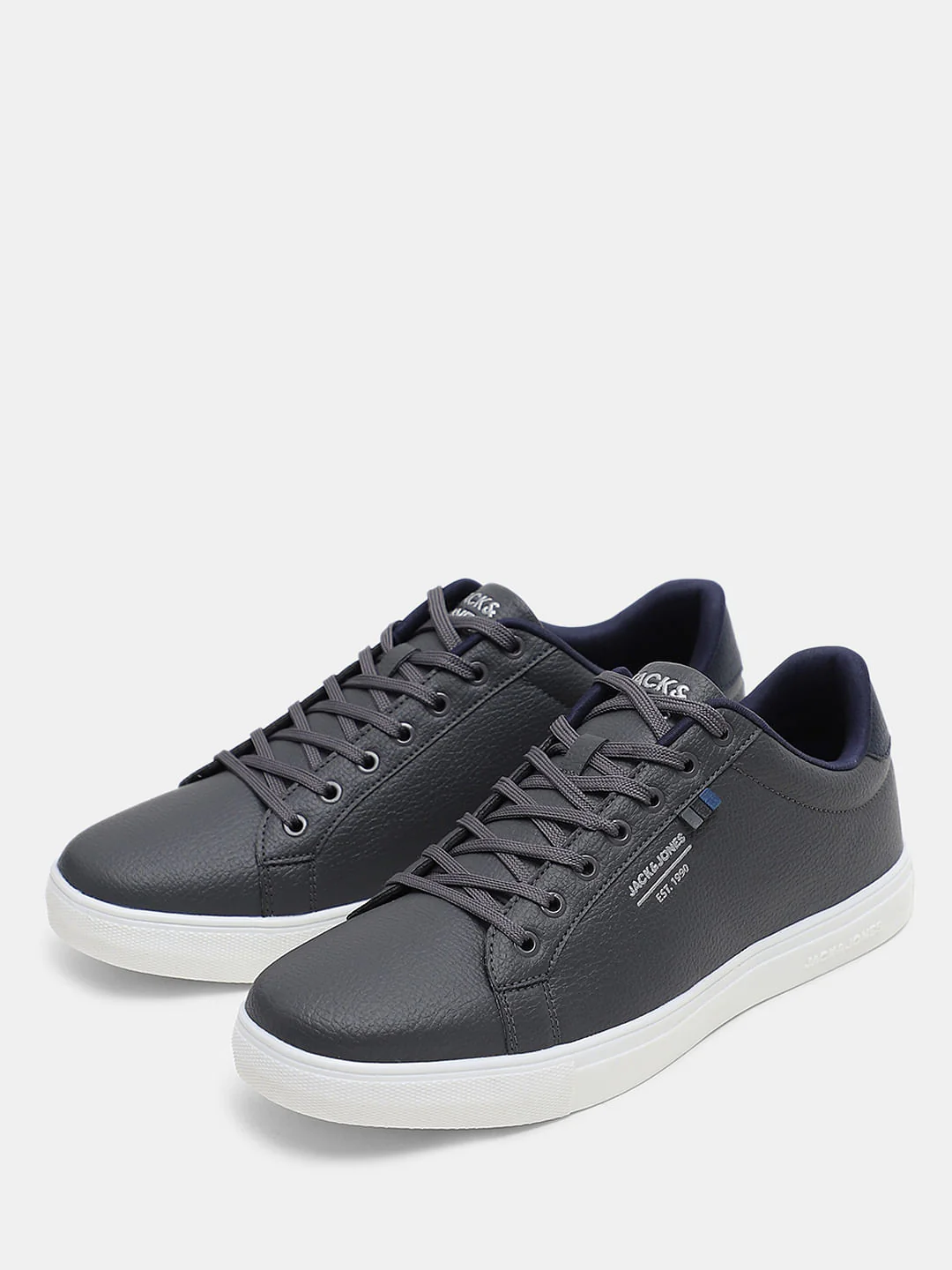 Grey Premium Lace Up Sneakers - Image 6