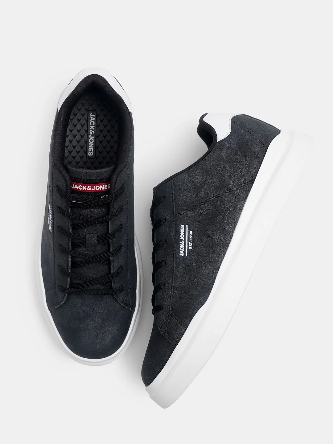Black Vintage Lace-Up Sneakers - Image 3