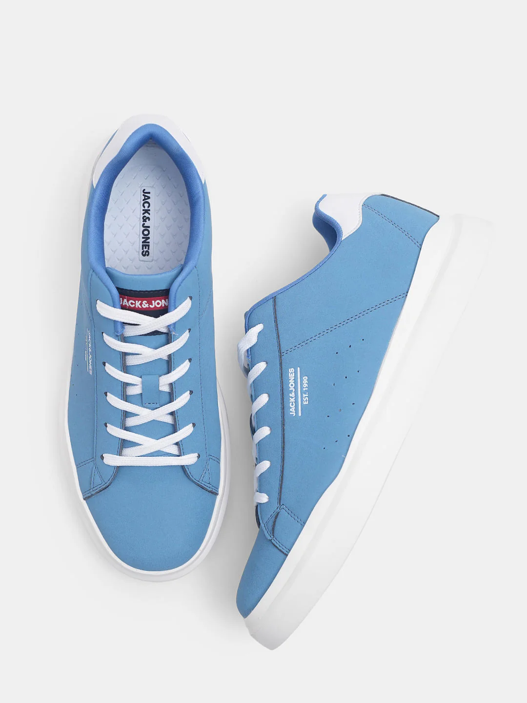 Blue Vintage Lace-Up Sneakers - Image 3