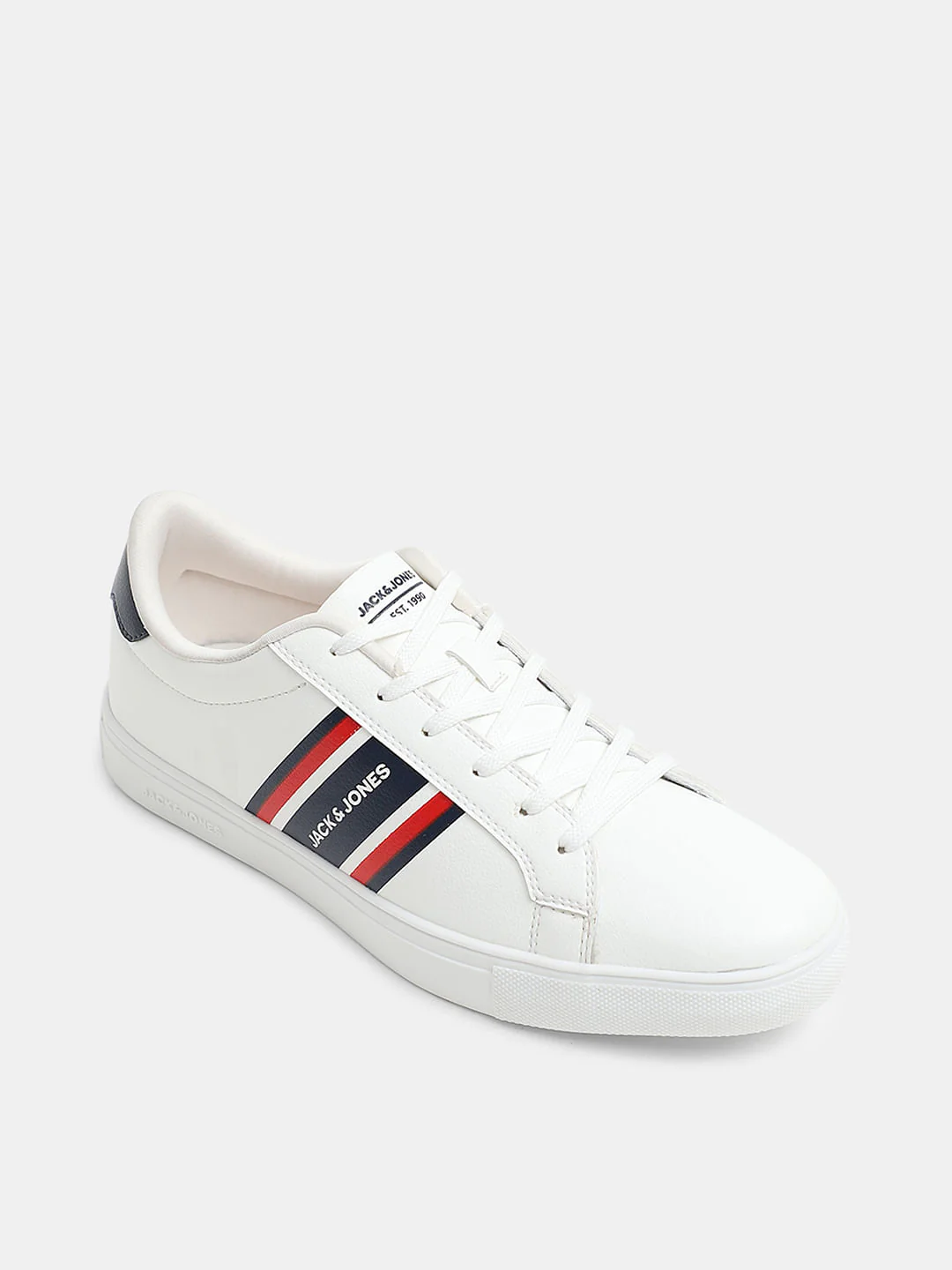 White Logo Print Sneakers - Image 4