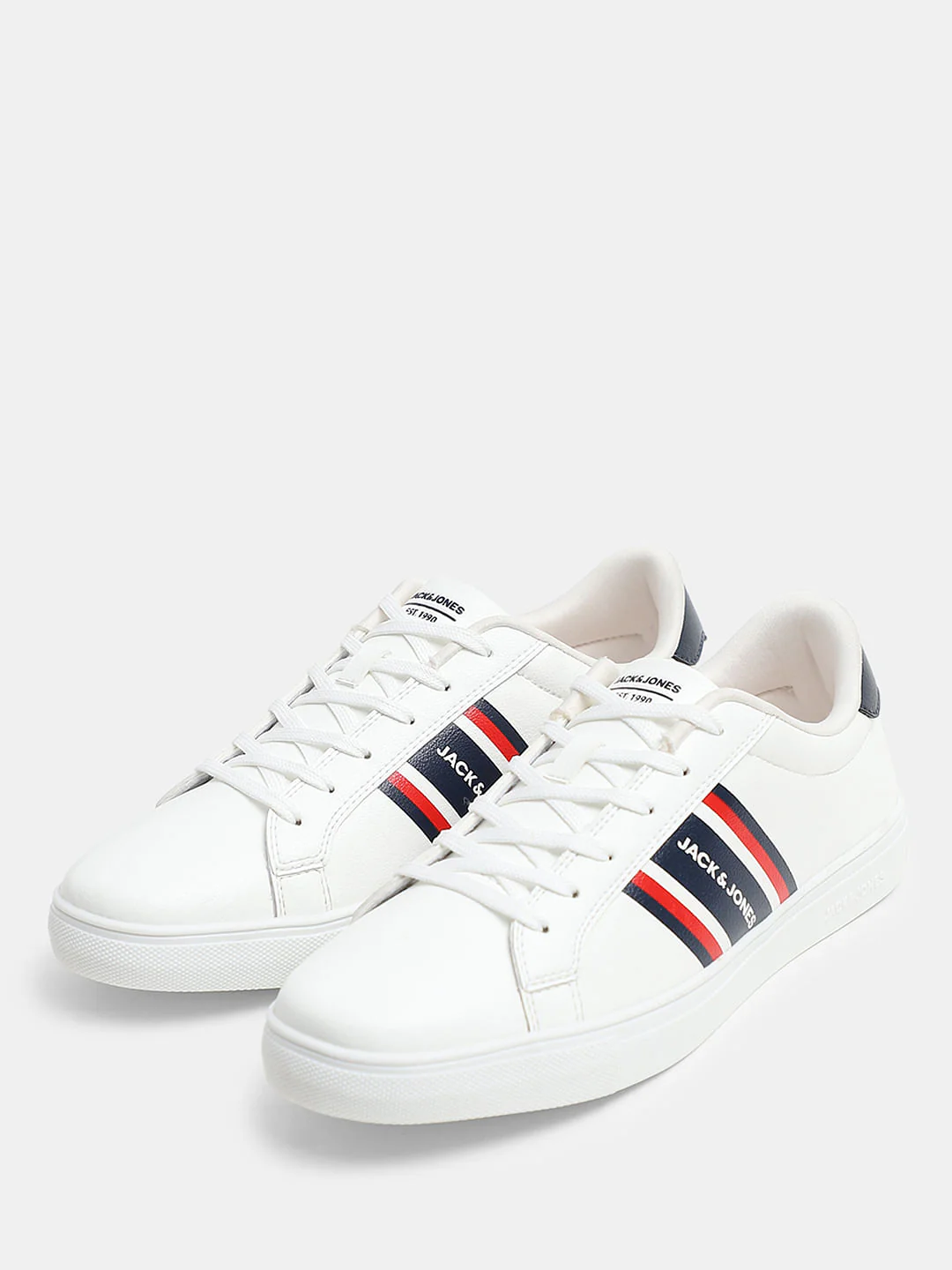 White Logo Print Sneakers - Image 6