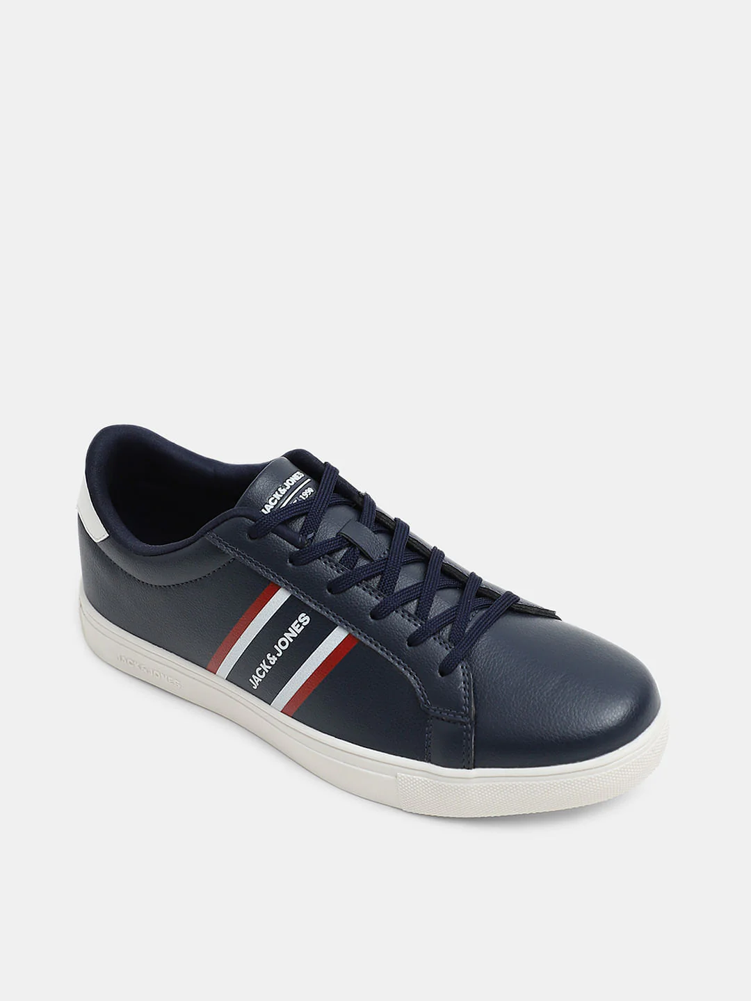 Navy Blue Logo Print Sneakers - Image 4