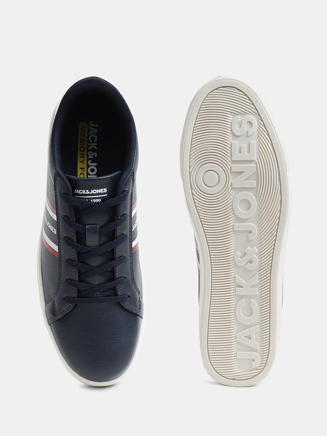 Navy Blue Logo Print Sneakers - Image 5