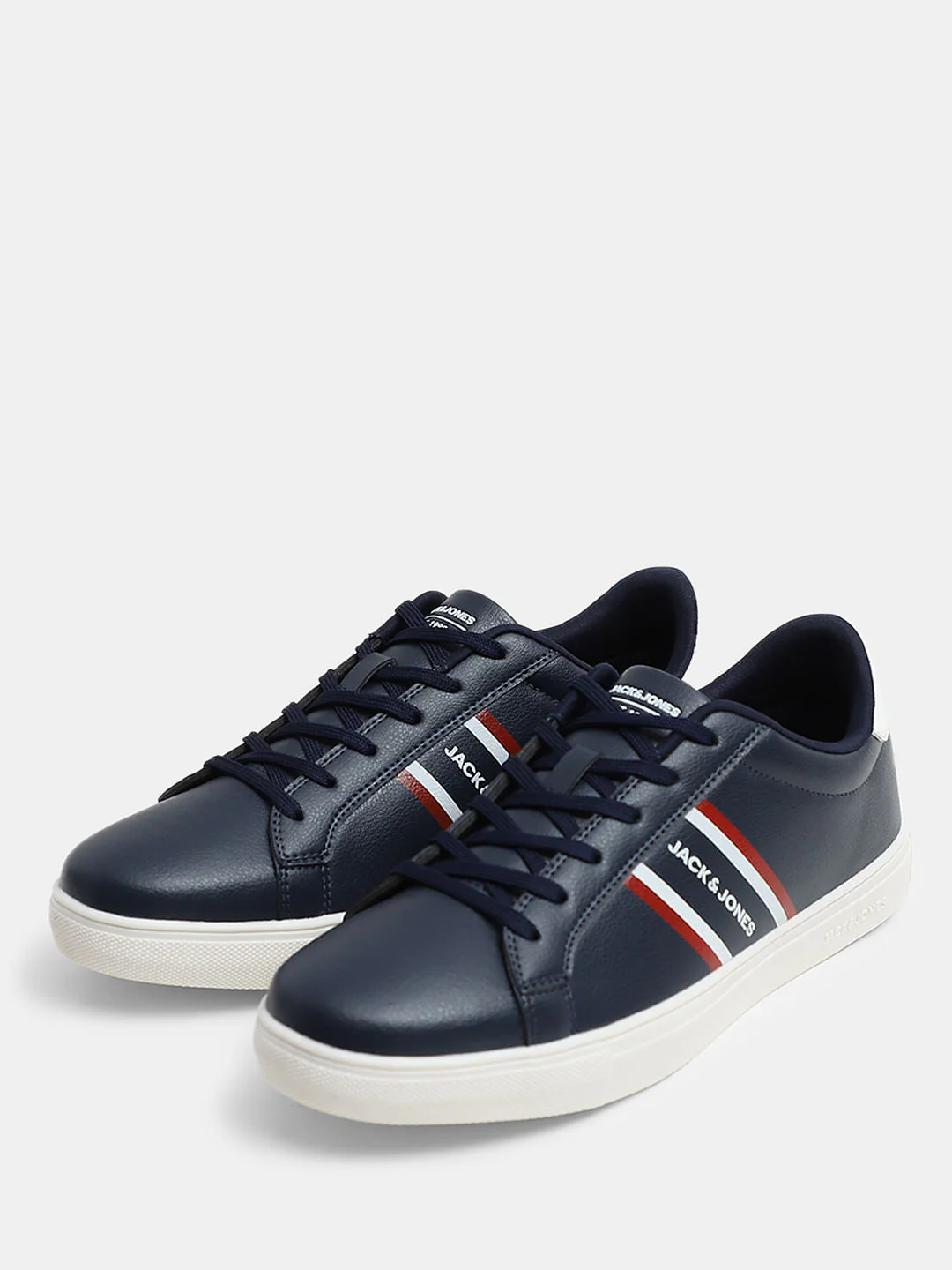 Navy Blue Logo Print Sneakers - Image 6