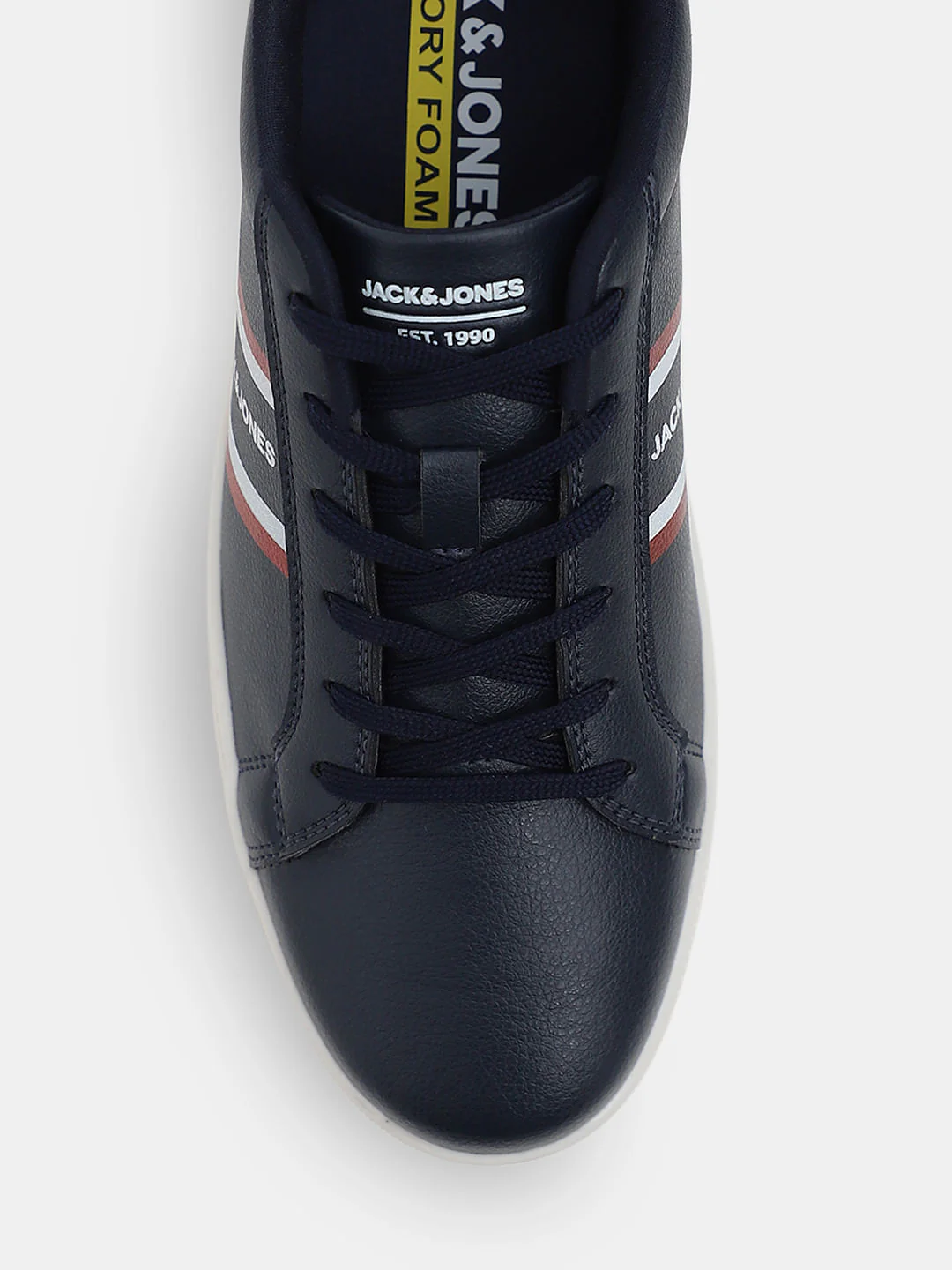 Navy Blue Logo Print Sneakers - Image 7