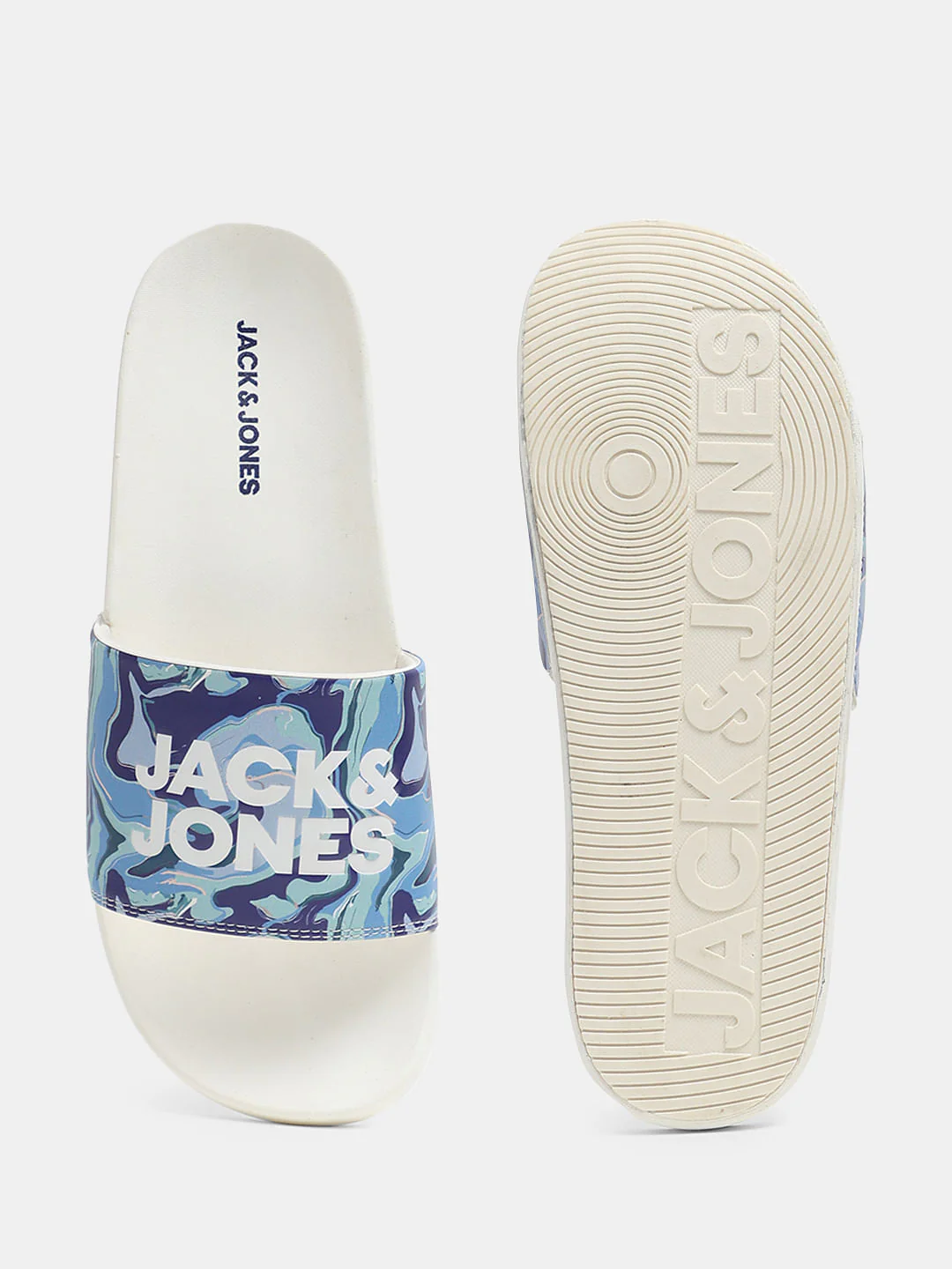 White Printed Sliders - Image 5