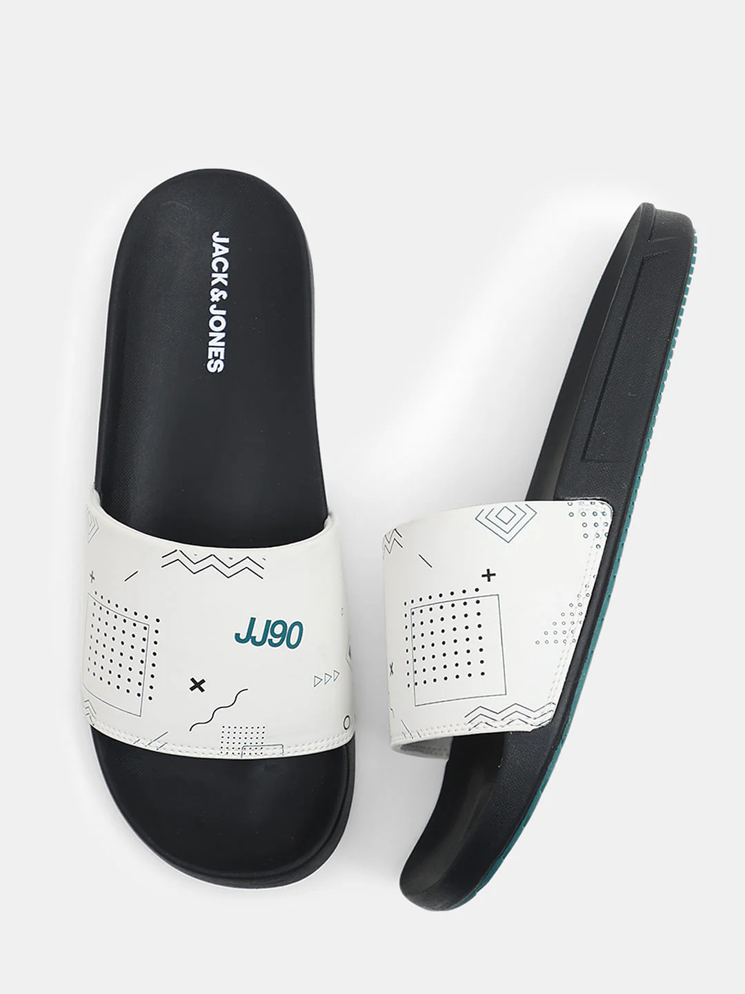 Black Printed Sliders - Image 3