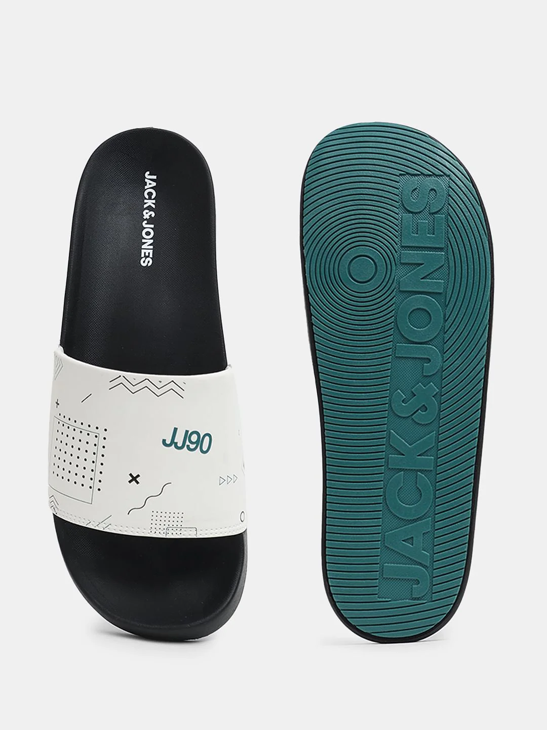 Black Printed Sliders - Image 5