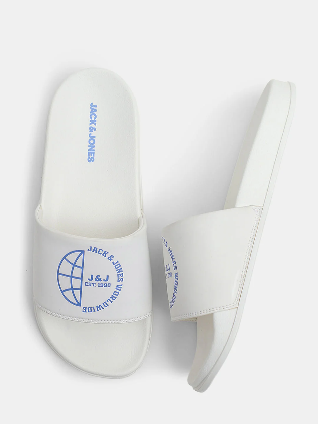 White Logo Print Sliders - Image 3