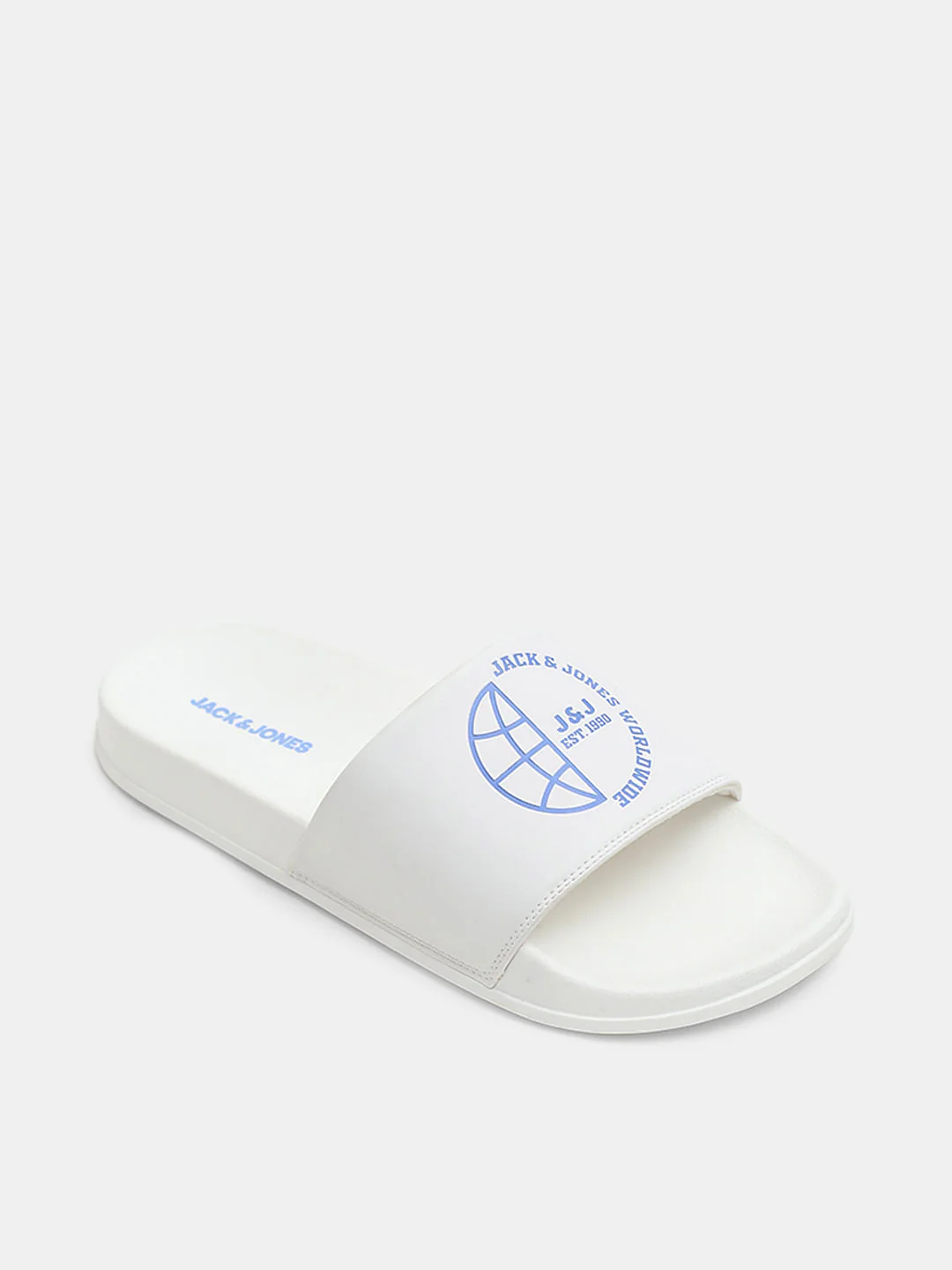 White Logo Print Sliders - Image 4