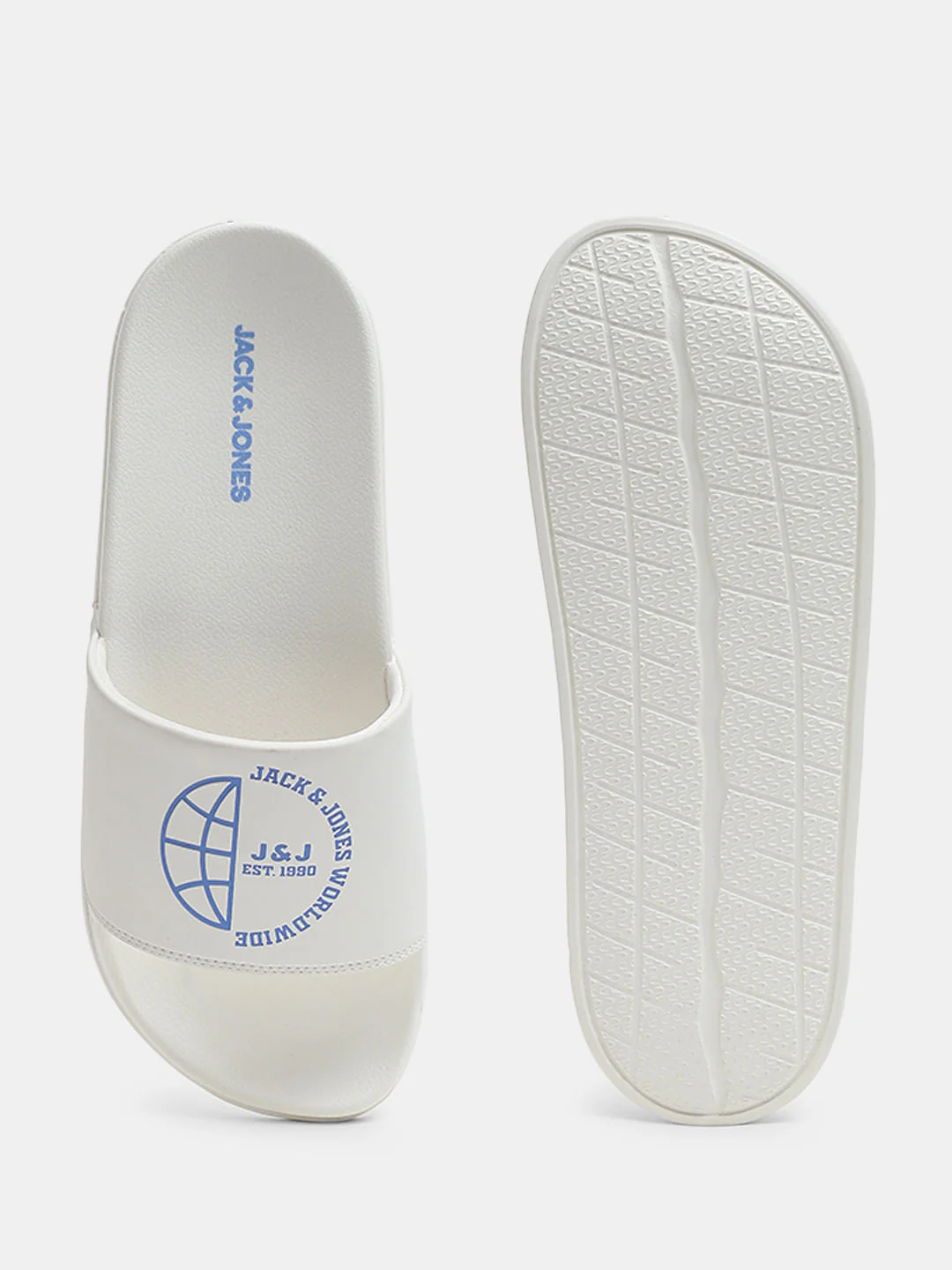White Logo Print Sliders - Image 5