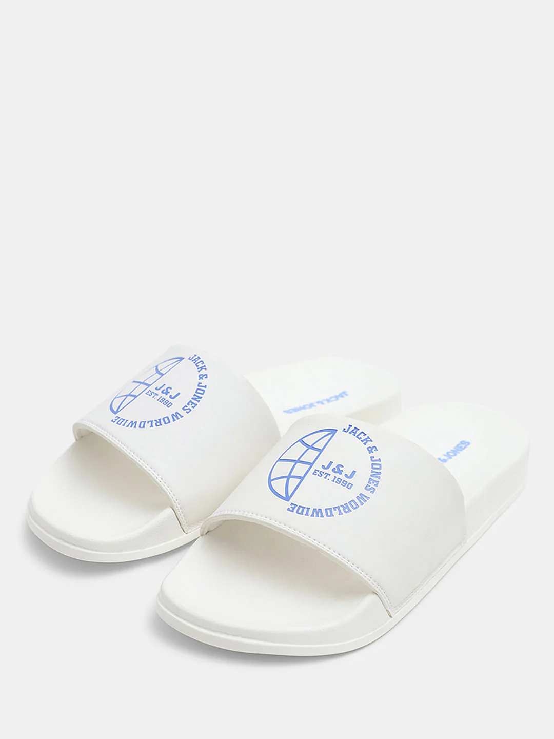 White Logo Print Sliders - Image 6