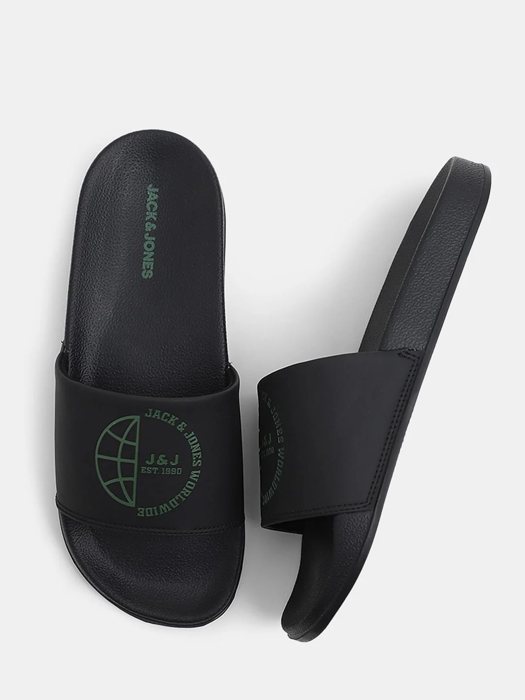 Black Logo Print Sliders - Image 3
