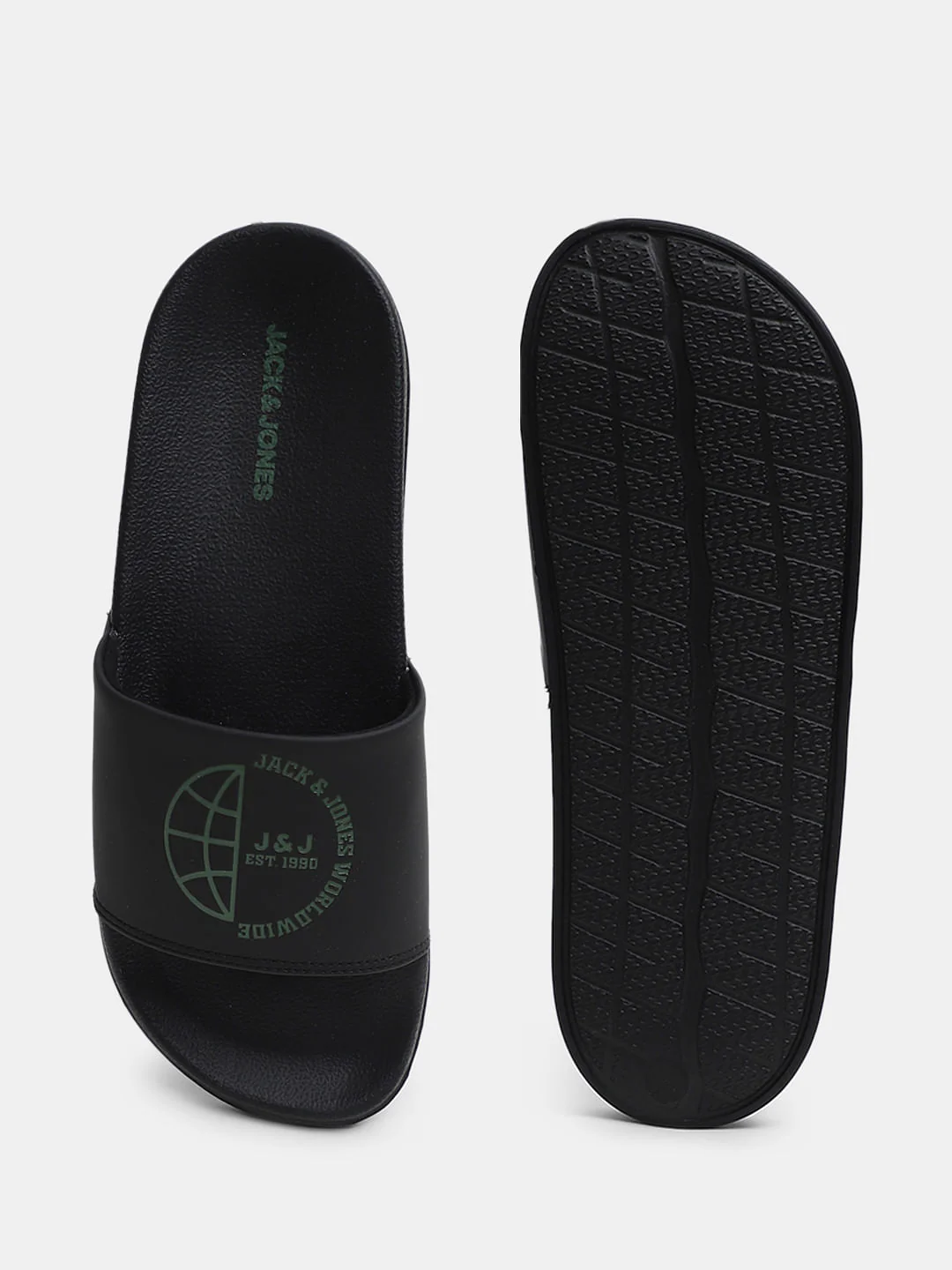 Black Logo Print Sliders - Image 5