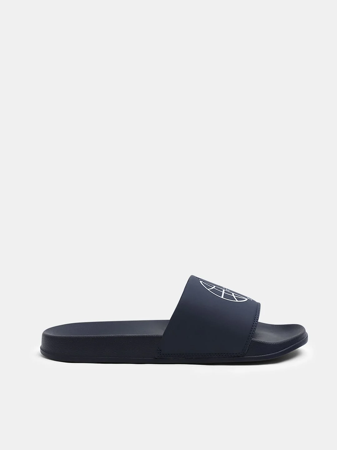 Dark Blue Logo Print Sliders - Image 2