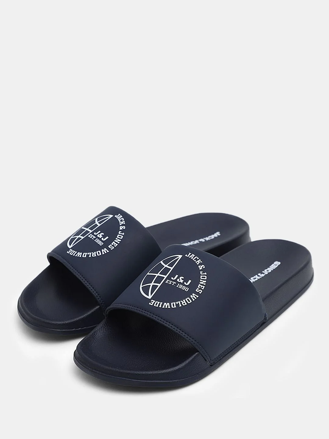 Dark Blue Logo Print Sliders - Image 6