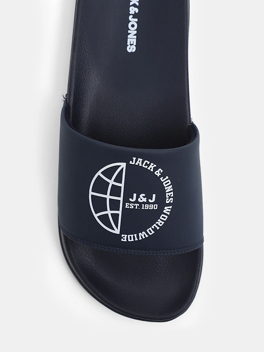 Dark Blue Logo Print Sliders - Image 7