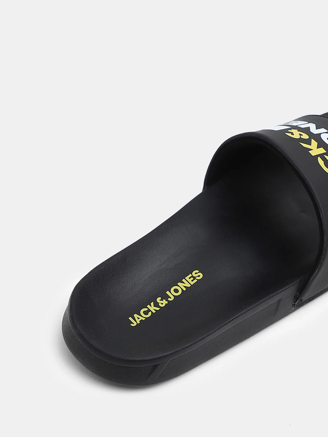 Black Striped Logo Print Sliders - Image 8