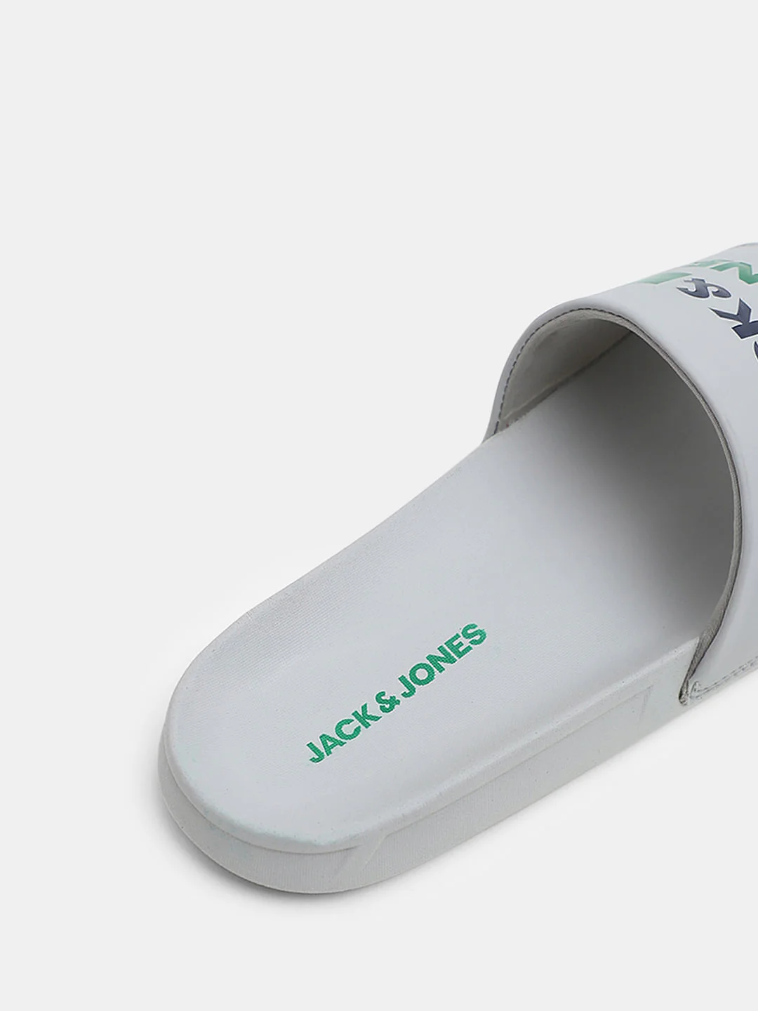Grey Striped Logo Print Sliders - Image 8