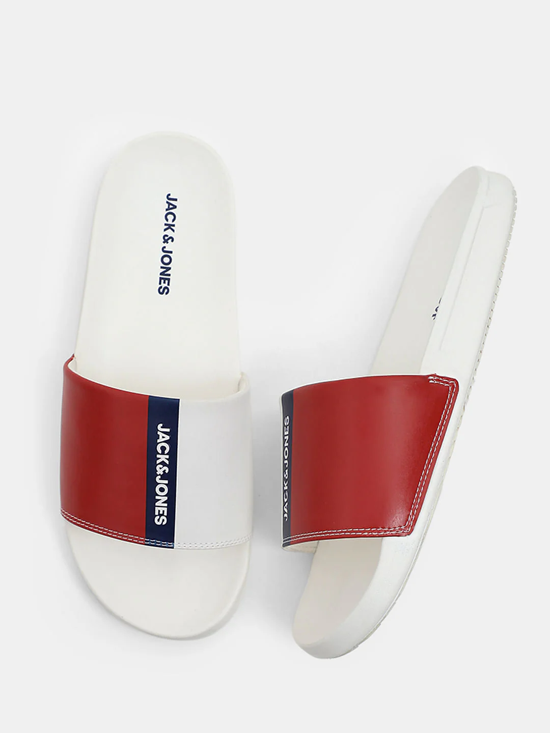White Colourblocked Sliders - Image 3