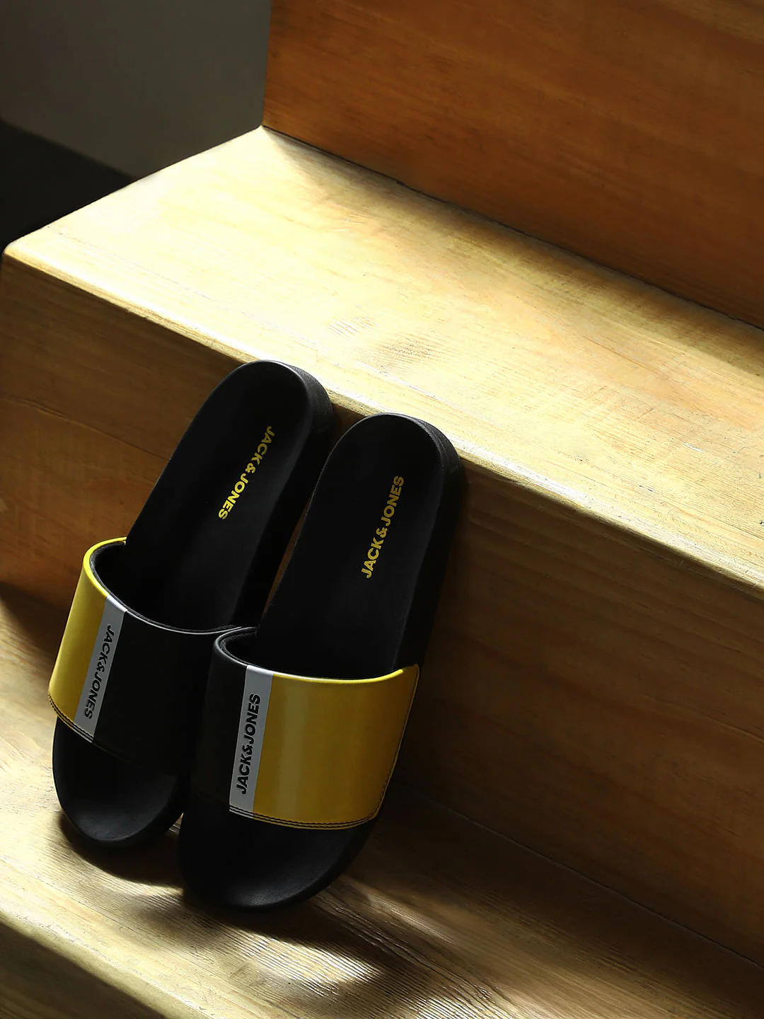 Black Colourblocked Sliders
