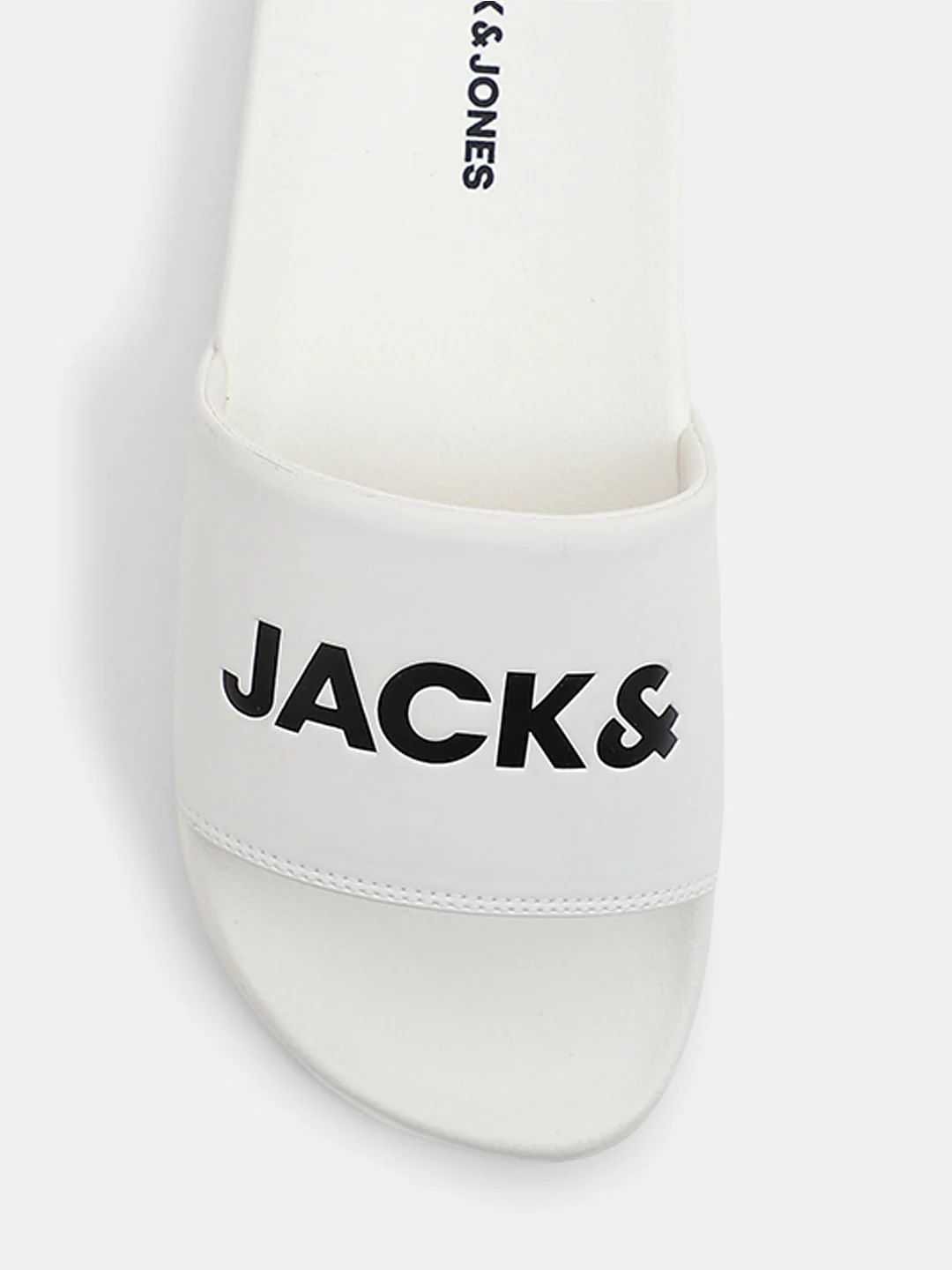 White Logo Print Pool Sliders - Image 7