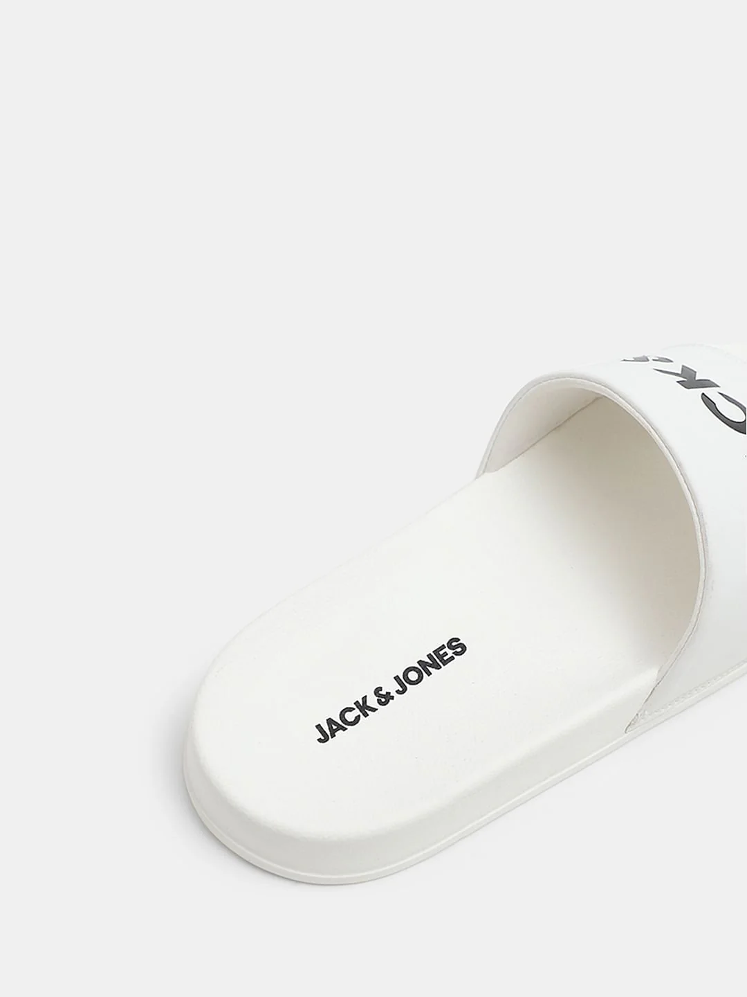 White Logo Print Pool Sliders - Image 8