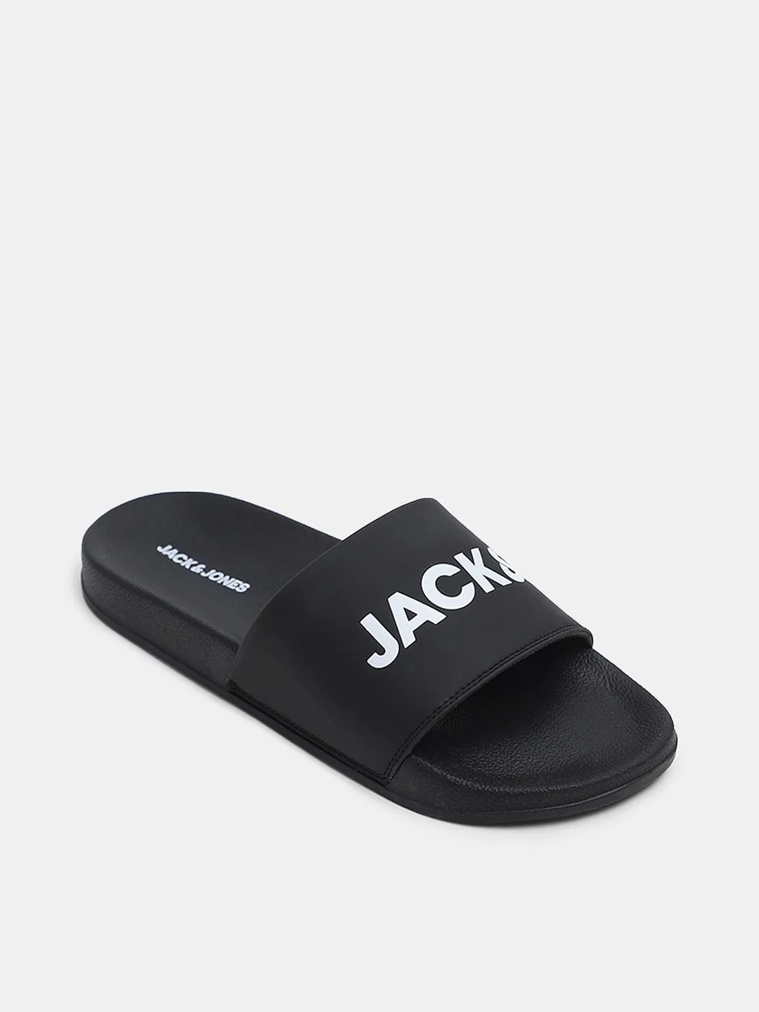 Black Logo Print Pool Sliders - Image 4