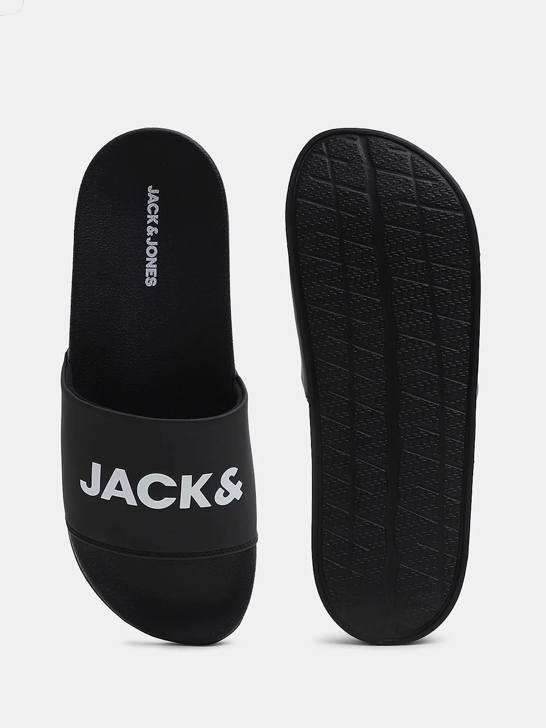 Black Logo Print Pool Sliders - Image 5