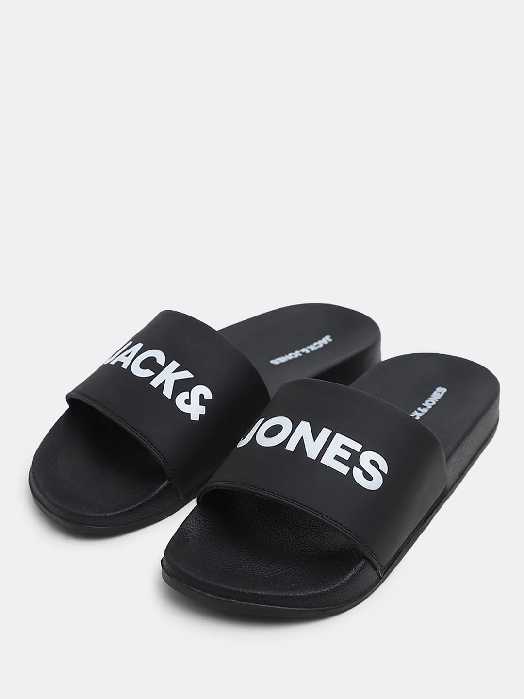 Black Logo Print Pool Sliders - Image 6