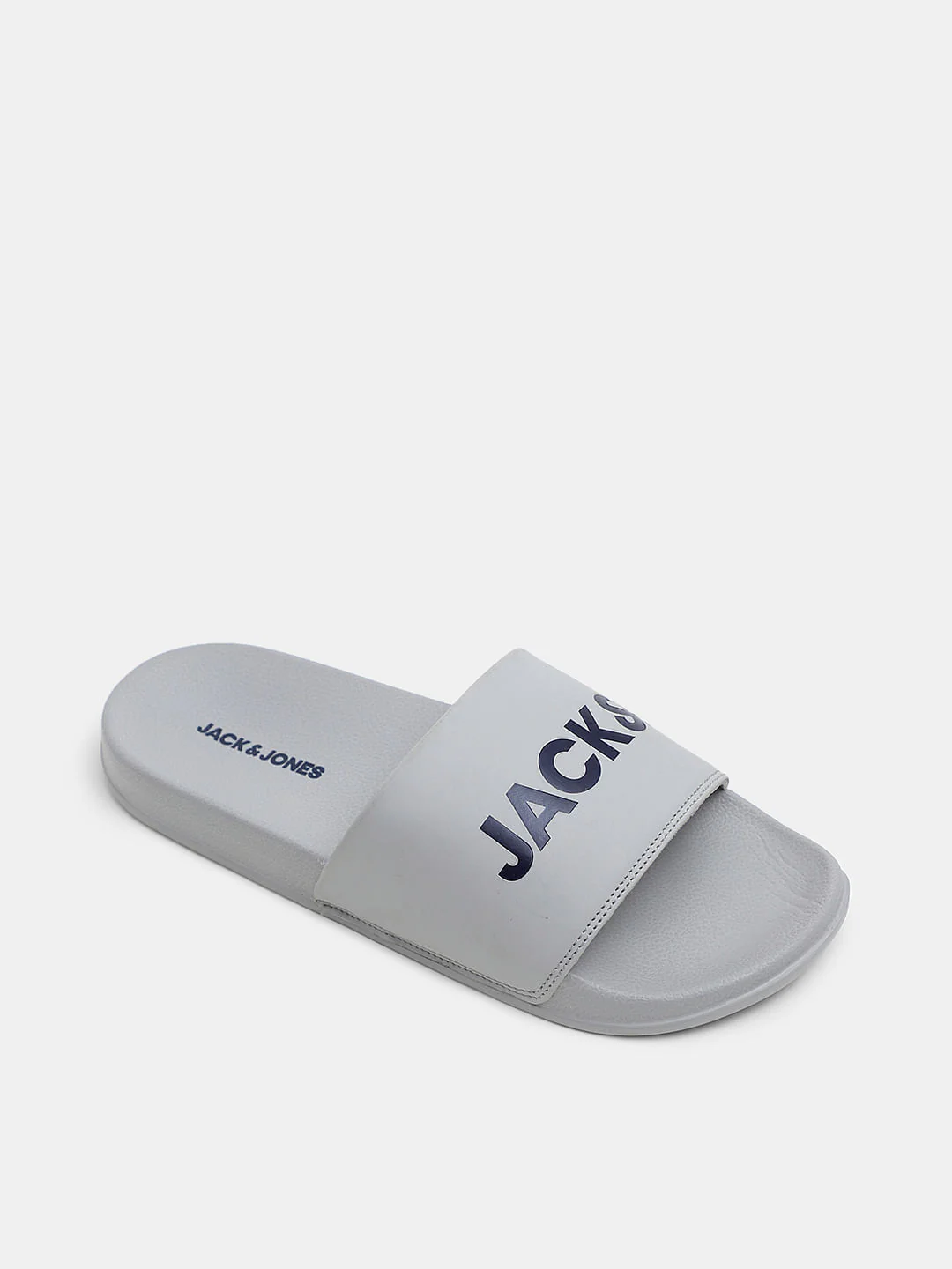 Grey Logo Print Pool Sliders - Image 4