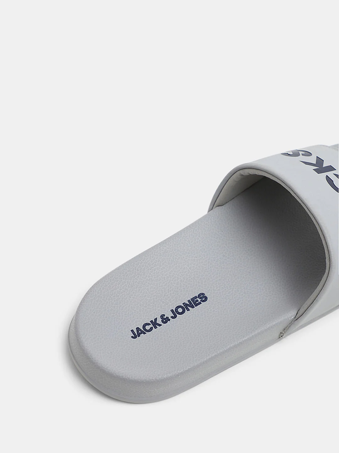 Grey Logo Print Pool Sliders - Image 8