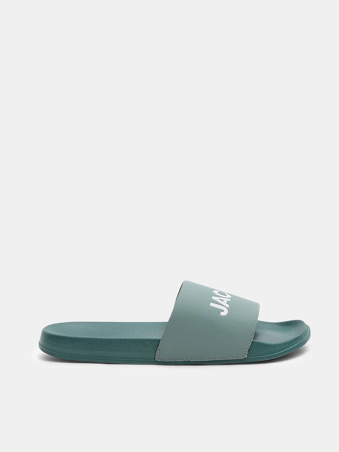 Green Logo Print Pool Sliders - Image 2