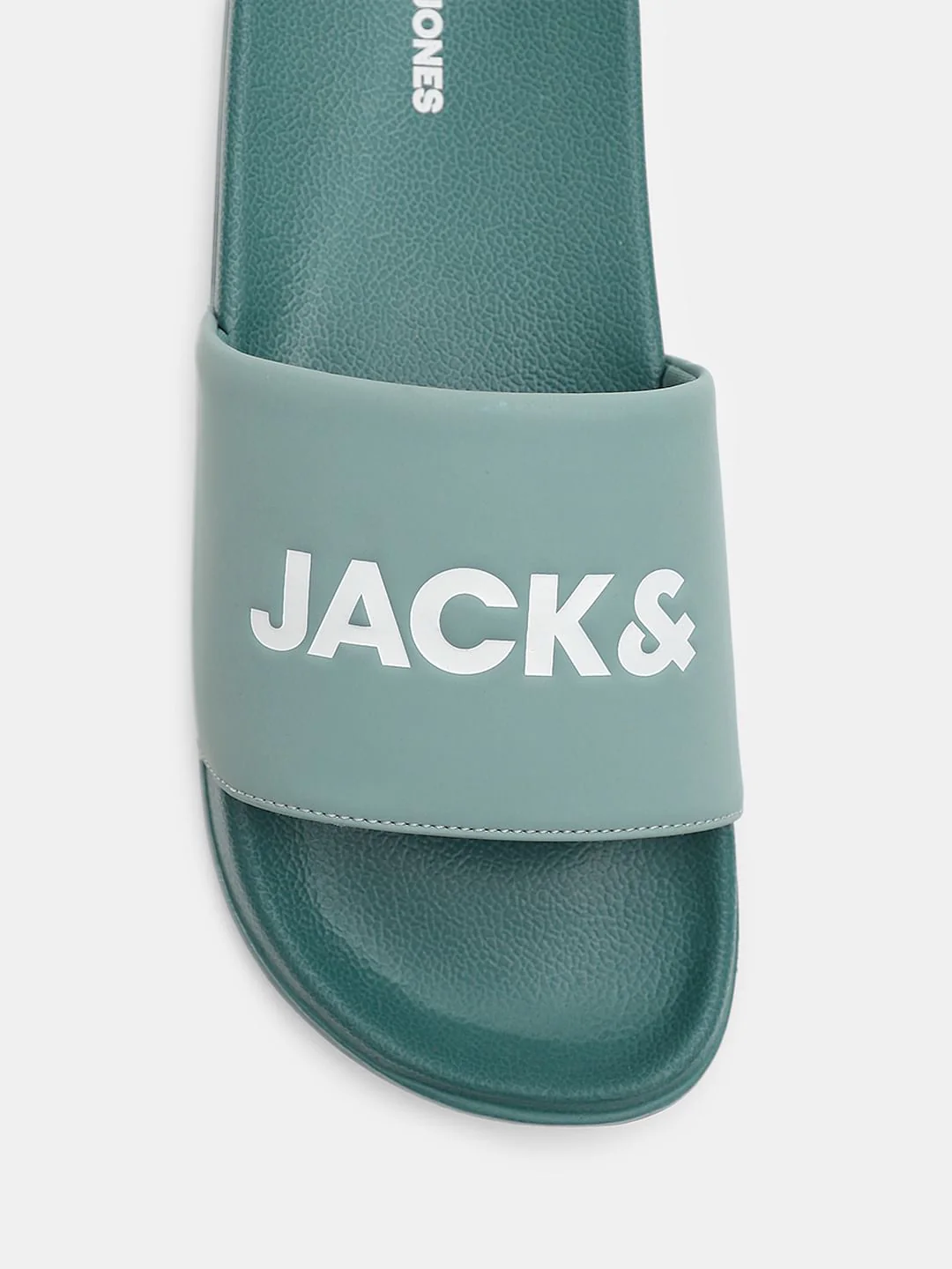 Green Logo Print Pool Sliders - Image 7