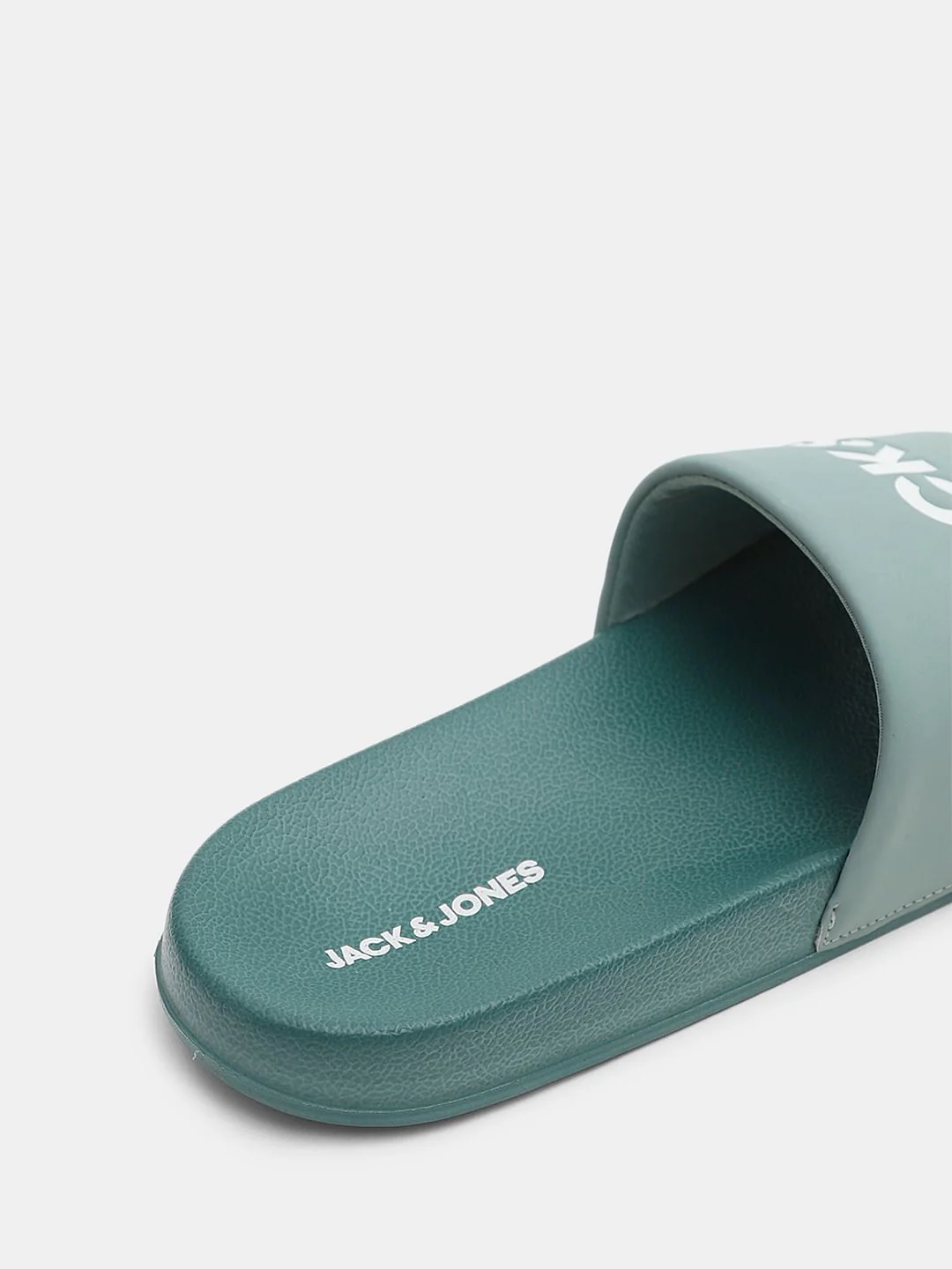 Green Logo Print Pool Sliders - Image 8