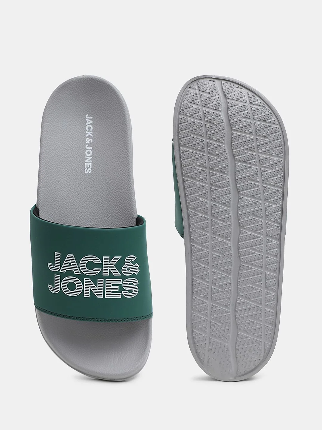 Green & Grey Logo Print Sliders - Image 5
