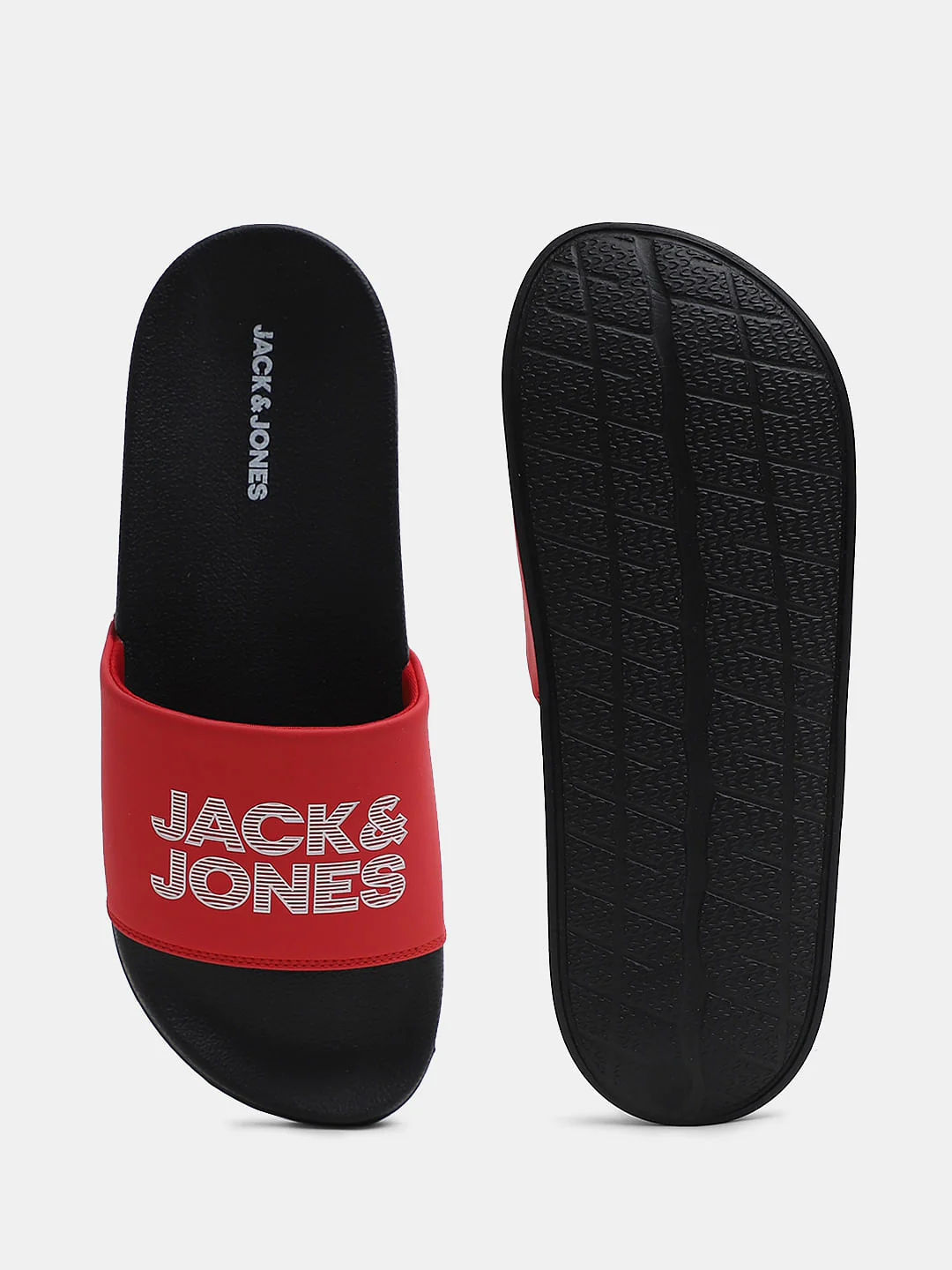 Red & Black Logo Print Sliders - Image 5