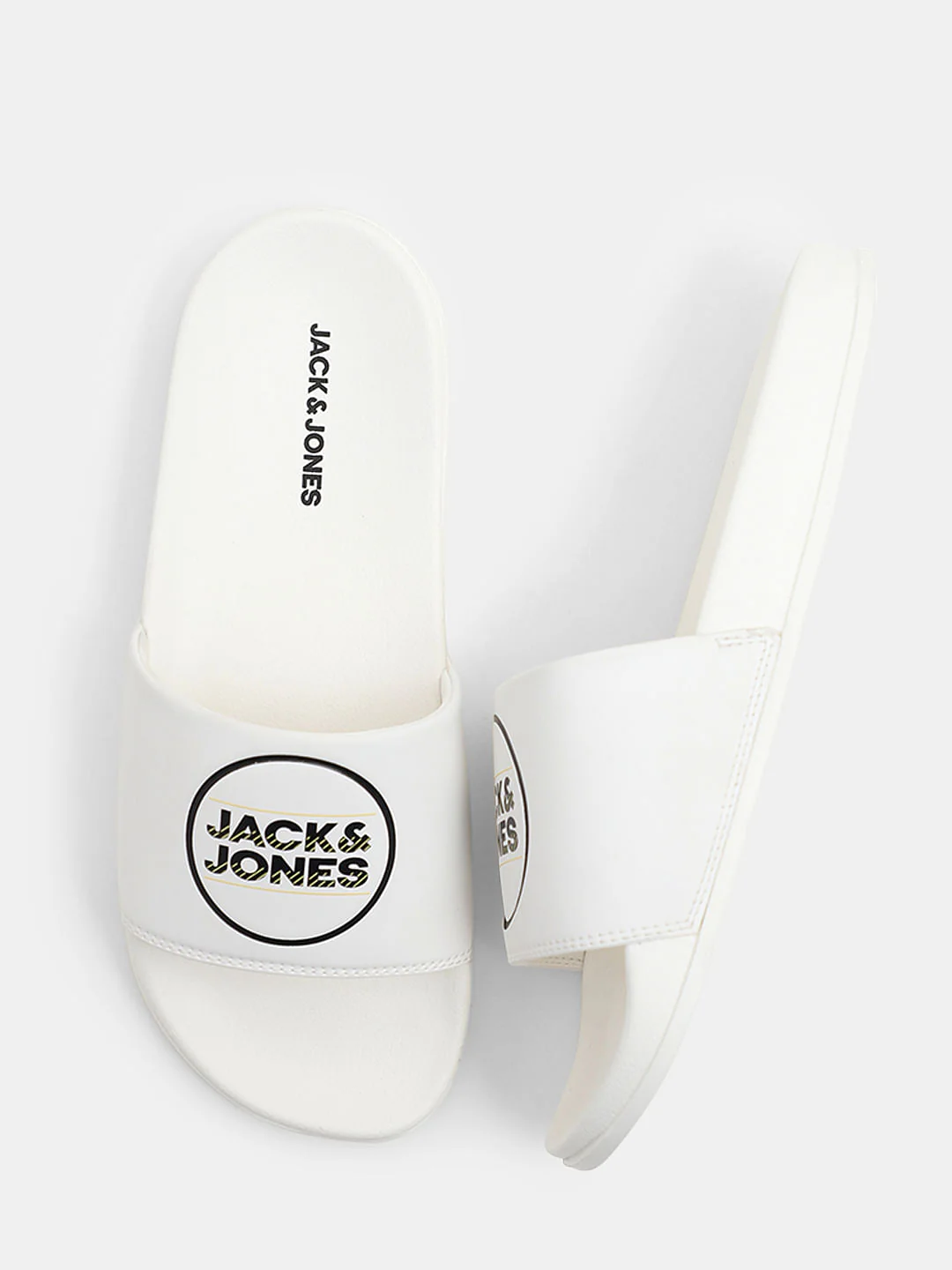 White Logo Print Sliders - Image 3