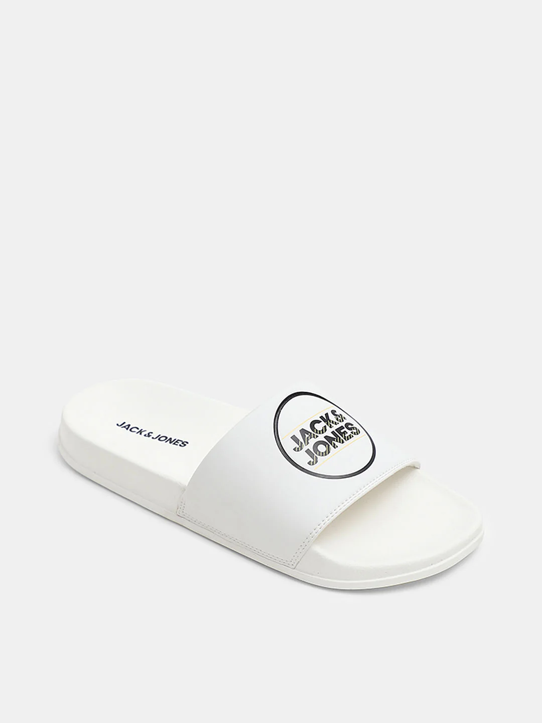 White Logo Print Sliders - Image 4