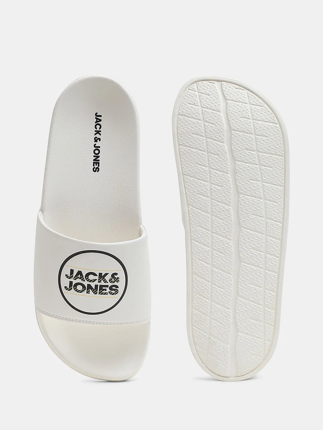 White Logo Print Sliders - Image 5